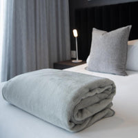 Thumbnail for Cotton Suede Bed Blanket Wild Dove Grey