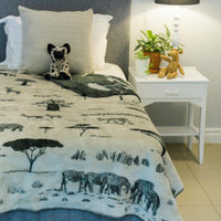 Thumbnail for Kids Bed Blanket Veld (Oyster grey/steel) (Bellissima)