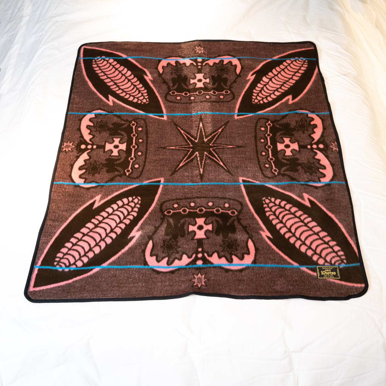 Basotho Khotso Mojafela Crown Blanket (Pink and Brown)
