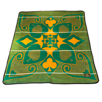 Thumbnail for Basotho Khotso Cards Blanket (Emerald Green / Gold Yellow)