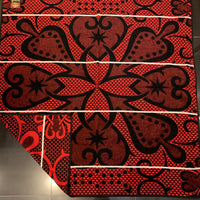 Thumbnail for Basotho Seanamarena Chromatic Blanket (Red / Black / White Stripe)
